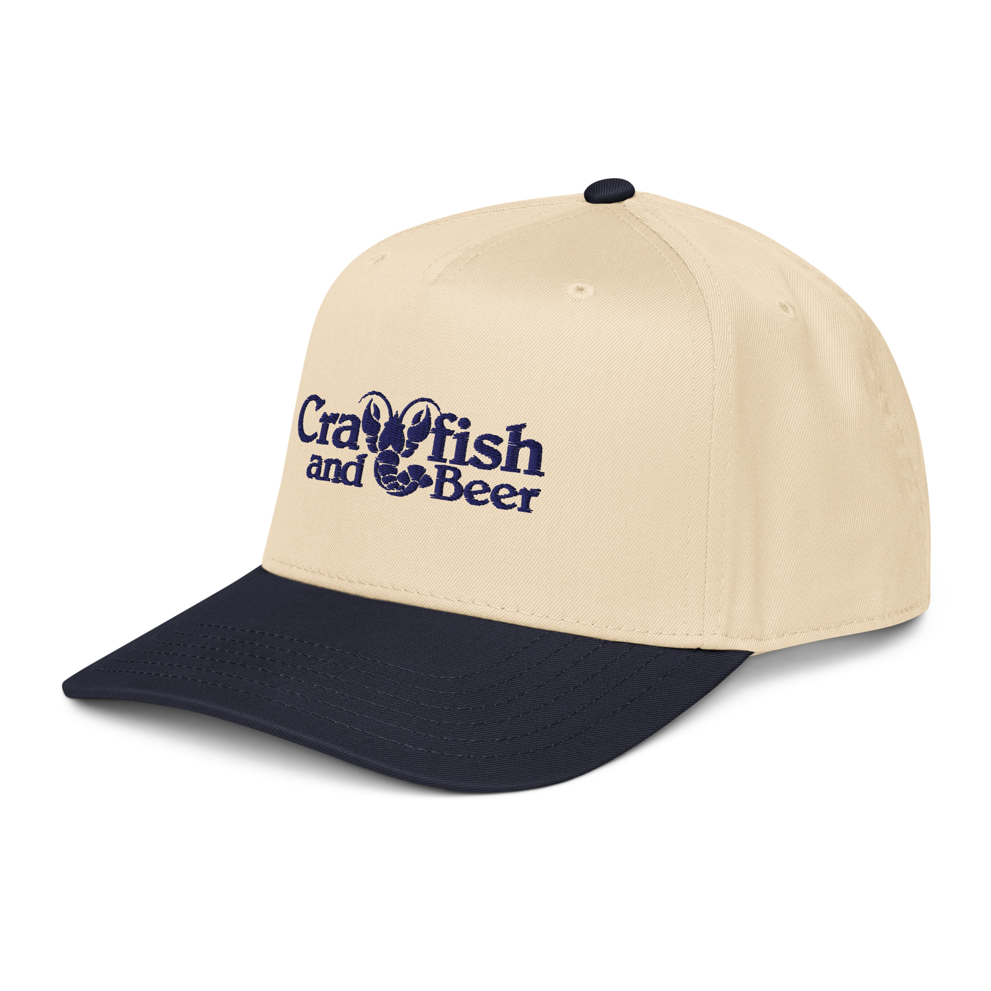 Crawfish and Beer navy and natural cap
